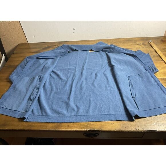 Duluth Trading Co Men's Blue Yonder Full Zip Mock Sweater Large - Picture 12 of 14